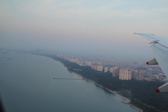Landeanflug auf Singapur