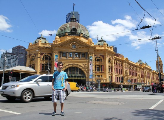 Ich vor der Flinders Street Station Ich vor der Flinders Street Station