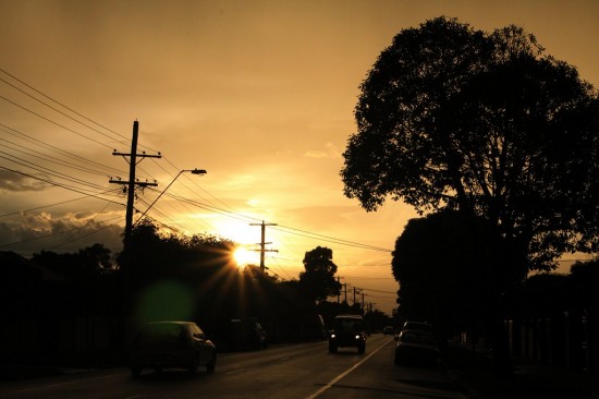Melbourne Morgenstimmung mit Sonne und Regen Melbourne Morgenstimmung mit Sonne und Regen