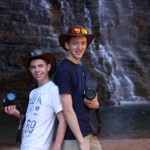 19 Christoph Friedrich und Daniel Alboldt at Twin Falls - IMG_0039 Gemeinsames Foto der Entdecker! :D